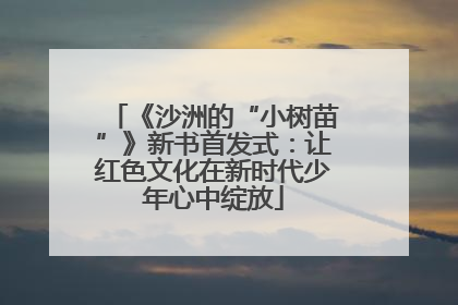 《沙洲的“小树苗”》新书首发式：让红色文化在新时代少年心中绽放