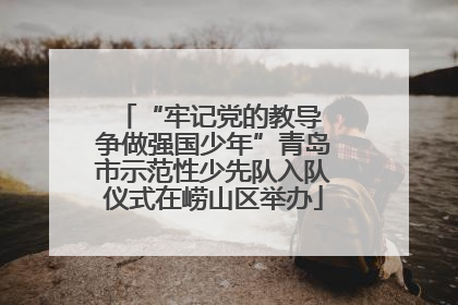 “牢记党的教导 争做强国少年”青岛市示范性少先队入队仪式在崂山区举办