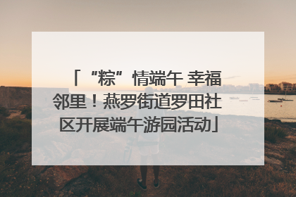 “粽”情端午 幸福邻里！燕罗街道罗田社区开展端午游园活动