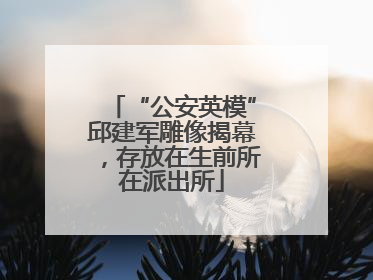“公安英模”邱建军雕像揭幕，存放在生前所在派出所
