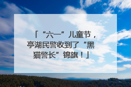 “六一”儿童节，亭湖民警收到了“黑猫警长”锦旗！