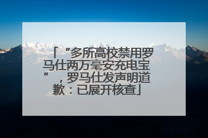 “多所高校禁用罗马仕两万毫安充电宝”，罗马仕发声明道歉：已展开核查