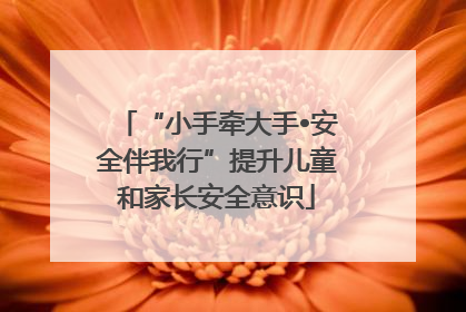 “小手牵大手•安全伴我行”提升儿童和家长安全意识