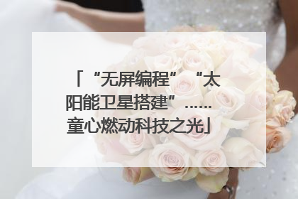 “无屏编程”“太阳能卫星搭建”……童心燃动科技之光