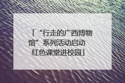 “行走的广西博物馆”系列活动启动 红色课堂进校园