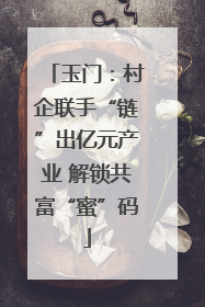 玉门：村企联手“链”出亿元产业 解锁共富“蜜”码