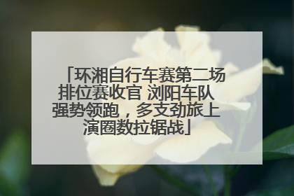 环湘自行车赛第二场排位赛收官 浏阳车队强势领跑，多支劲旅上演圈数拉锯战