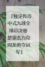 独牙传奇中式九球全球总决赛 楚秉杰力克周龙勇夺冠军
