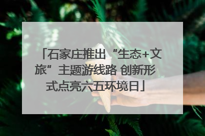 石家庄推出“生态+文旅”主题游线路 创新形式点亮六五环境日