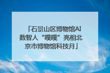 石景山区博物馆AI数智人“噗噗”亮相北京市博物馆科技月