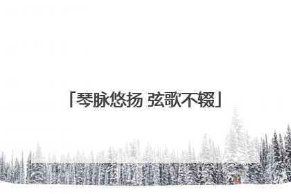 琴脉悠扬 弦歌不辍