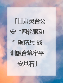 甘肃灵台公安“四轮驱动”砺精兵 战训融合筑牢平安基石