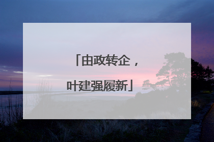 由政转企，叶建强履新