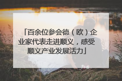 百余位参会德（欧）企业家代表走进顺义，感受顺义产业发展活力