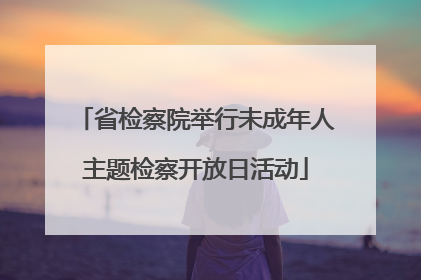 省检察院举行未成年人主题检察开放日活动