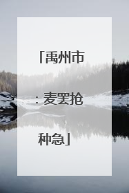 禹州市：麦罢抢种急