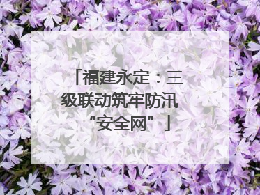 福建永定：三级联动筑牢防汛“安全网”