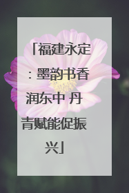 福建永定：墨韵书香润东中 丹青赋能促振兴