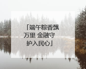 端午粽香飘万里 金融守护入民心