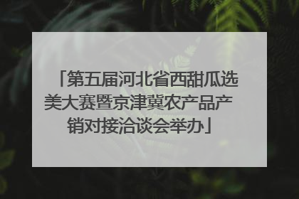 第五届河北省西甜瓜选美大赛暨京津冀农产品产销对接洽谈会举办