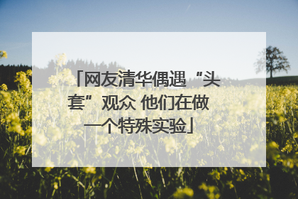 网友清华偶遇“头套”观众 他们在做一个特殊实验