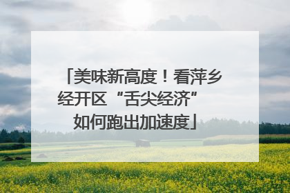 美味新高度！看萍乡经开区“舌尖经济” 如何跑出加速度