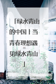 绿水青山的中国丨当青春理想遇见绿水青山