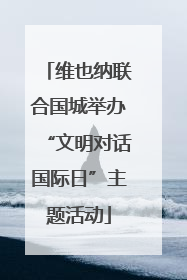 维也纳联合国城举办“文明对话国际日”主题活动