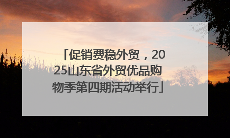促销费稳外贸，2025山东省外贸优品购物季第四期活动举行
