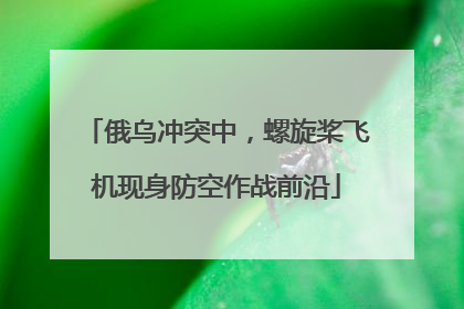 俄乌冲突中，螺旋桨飞机现身防空作战前沿