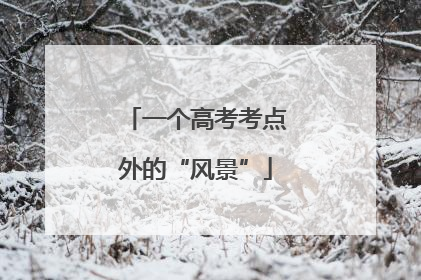 一个高考考点外的“风景”