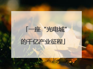 一座“光电城”的千亿产业征程