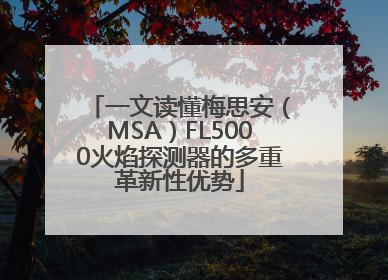 一文读懂梅思安（MSA）FL5000火焰探测器的多重革新性优势