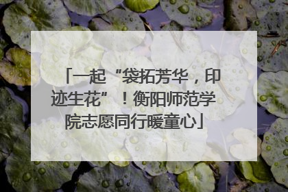 一起“袋拓芳华，印迹生花”！衡阳师范学院志愿同行暖童心