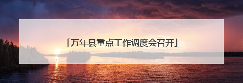 万年县重点工作调度会召开
