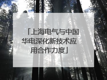 上海电气与中国华电深化新技术应用合作力度