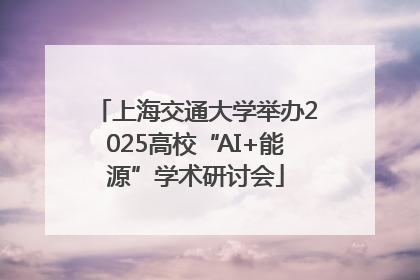 上海交通大学举办2025高校“AI+能源”学术研讨会
