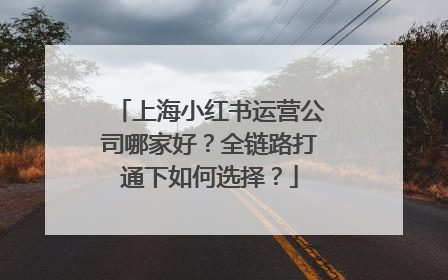 上海小红书运营公司哪家好？全链路打通下如何选择？