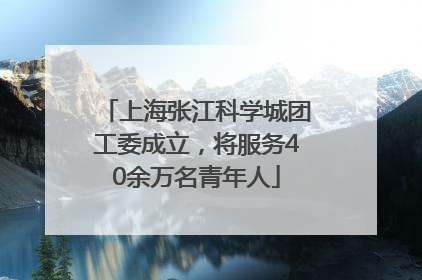 上海张江科学城团工委成立，将服务40余万名青年人