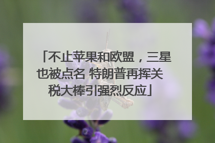 不止苹果和欧盟，三星也被点名 特朗普再挥关税大棒引强烈反应
