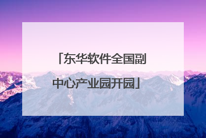 东华软件全国副中心产业园开园