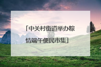 中关村街道举办粽情端午便民市集