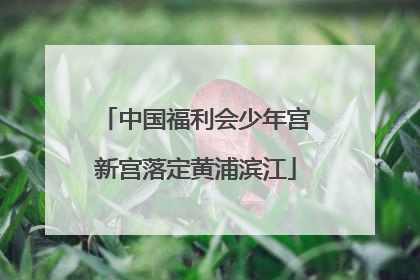 中国福利会少年宫新宫落定黄浦滨江
