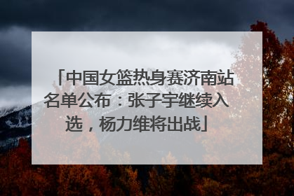 中国女篮热身赛济南站名单公布：张子宇继续入选，杨力维将出战
