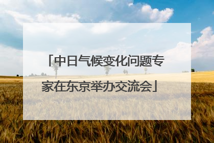 中日气候变化问题专家在东京举办交流会