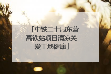 中铁二十局东营高铁站项目清凉关爱工地健康