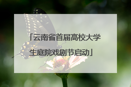 云南省首届高校大学生庭院戏剧节启动