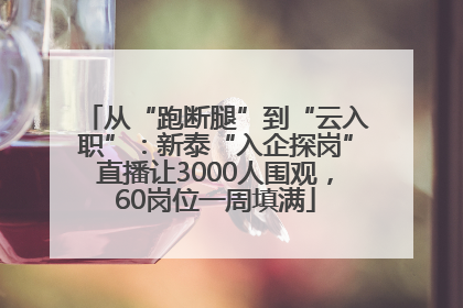 从“跑断腿”到“云入职”：新泰“入企探岗”直播让3000人围观，60岗位一周填满
