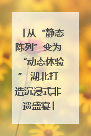 从“静态陈列”变为“动态体验” 湖北打造沉浸式非遗盛宴