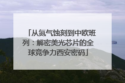 从氮气蚀刻到中欧班列：解密美光芯片的全球竞争力西安密码